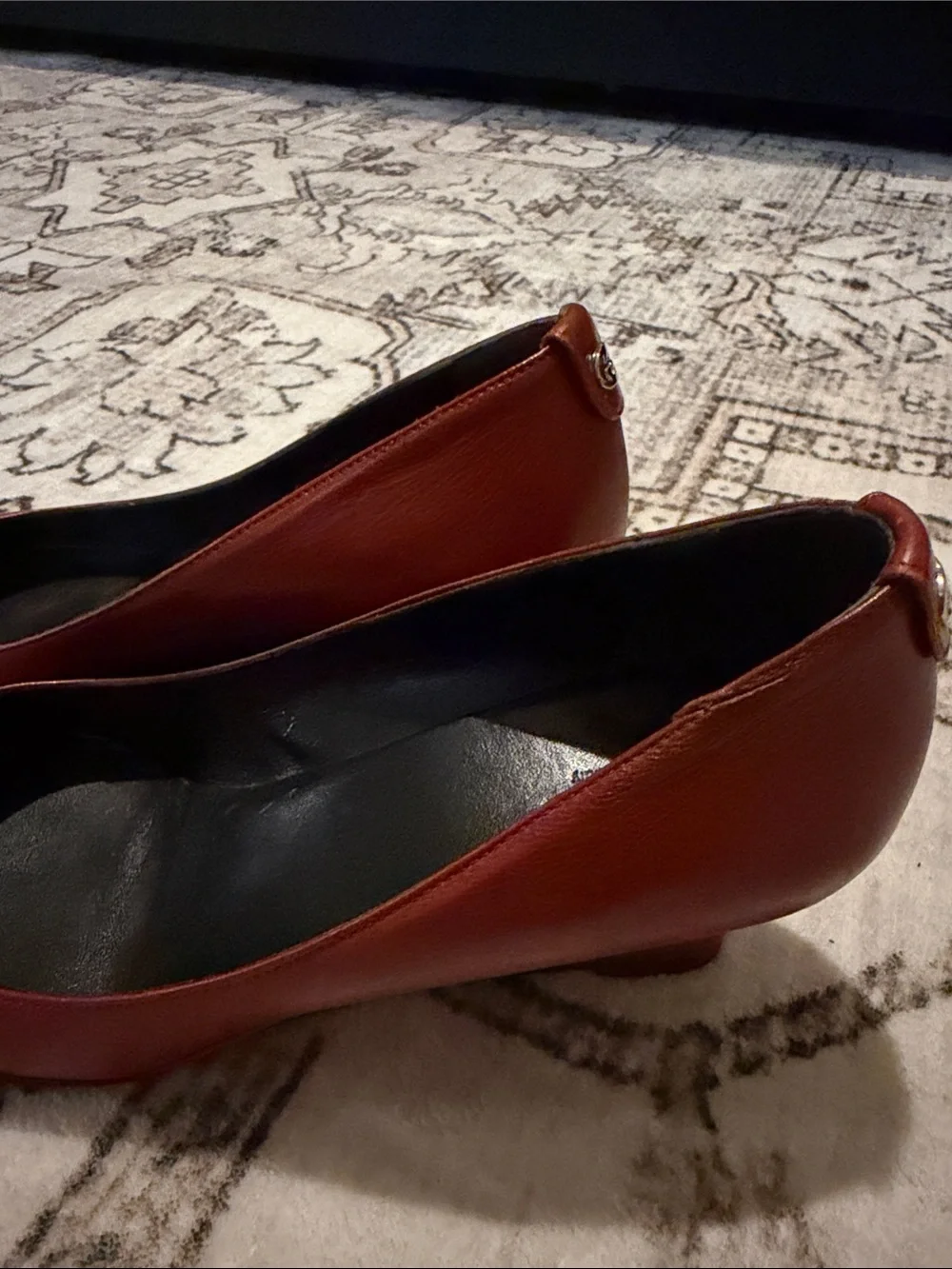 Gucci Women's Brick Red Leather Heels